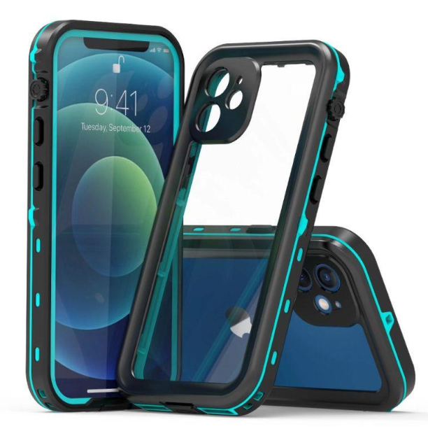 

For iphone 11 12 XS Max X 8 7 Plus Samsung Galaxy S20 Note 20 Waterproof case cover Water Shock Proof Wireless Charger, Mix colors