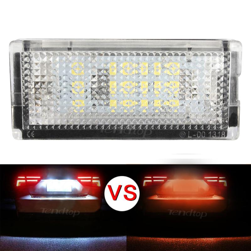 

Emergency Lights For E46 4D 1998-2003 License Plate 12V LED Number Lamps White CANBUS No Error Auto
