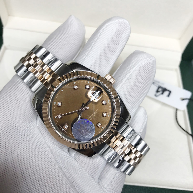 

2021 hot sell Rose Gold watch men&women 36mm luxury sapphire Automatic sweeping movement datejust