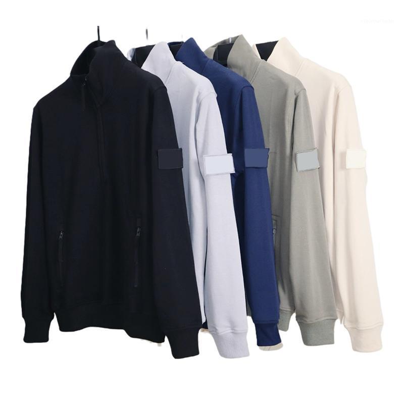 

Men's Hoodies & Sweatshirts Men Clothing Zip Up Hoodie Pocket Embroidery Stand-Up Collar Pullover Streetwear Autumn Techwear Sweater MA232, Black