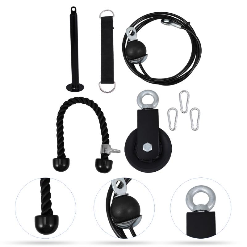 

1 Set of Pulley System Training Muscle Fitness Equipment Tool for Home Gym