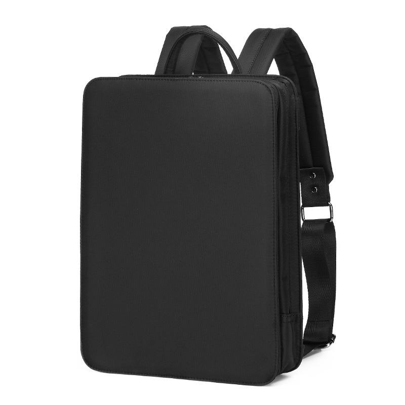 

2021 new Japanese business backpack high-quality men's 14-inch laptop backpack expandable ultra-thin hard shell simple, Black