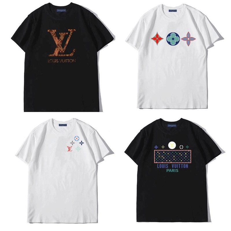 

France latest spring summer Paris letters Tee t shirt fashion men women casual cotton T-Shirts GGLVLOUISVITTONYSLVUTTON balanciaga island
