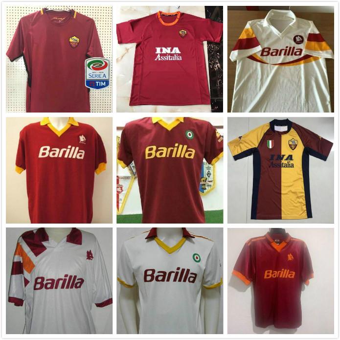 

1990 1991 1992 1994 1995 1996 Retro Roma TOTTI GIANNINI Soccer Jersey 92 94 95 96 AS Rome Classic Commemorate Collection Maglia Da Calcio, 17 18 home