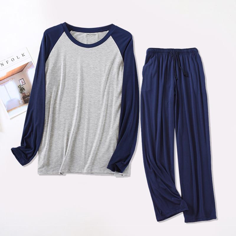 

Men's Sleepwear Pajamas Sleeping Suits For Men Full Cotton Long Sleeve Pants Raglan Sleeves Pyjamas Male Autumn Winter Pijamas Plus Size 4XL