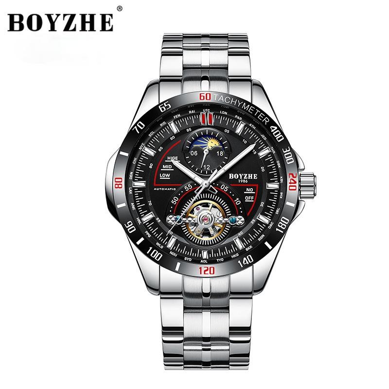 

Wristwatches Fashion Business Man Watches Big Calendar Mechanical Watch The Tourbillon, Bronze