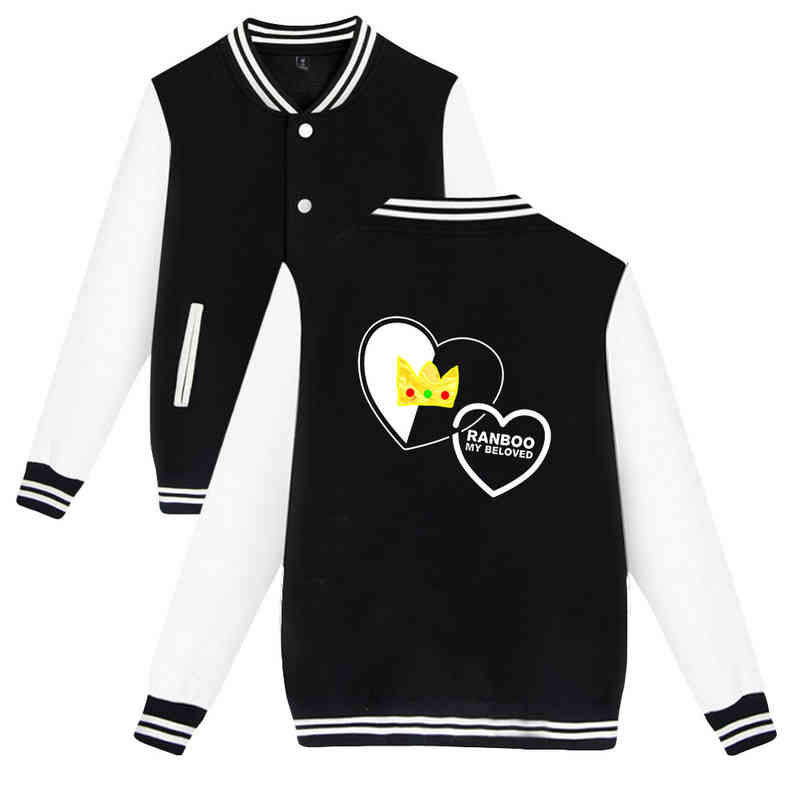 

Ranboo Merch Jacket Harajuku Baseball Uniform Anime Clothes Spring Autumnt Streetwear Casual Jacket, As picture