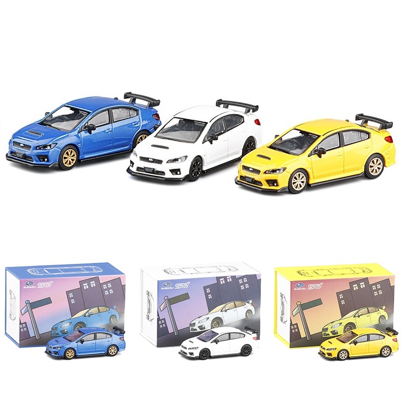 

164 Subaru Impreza WRX STI Sports Car Pull Back Car Street Racing Model Car Metal Alloy Toy For Kid Gifts