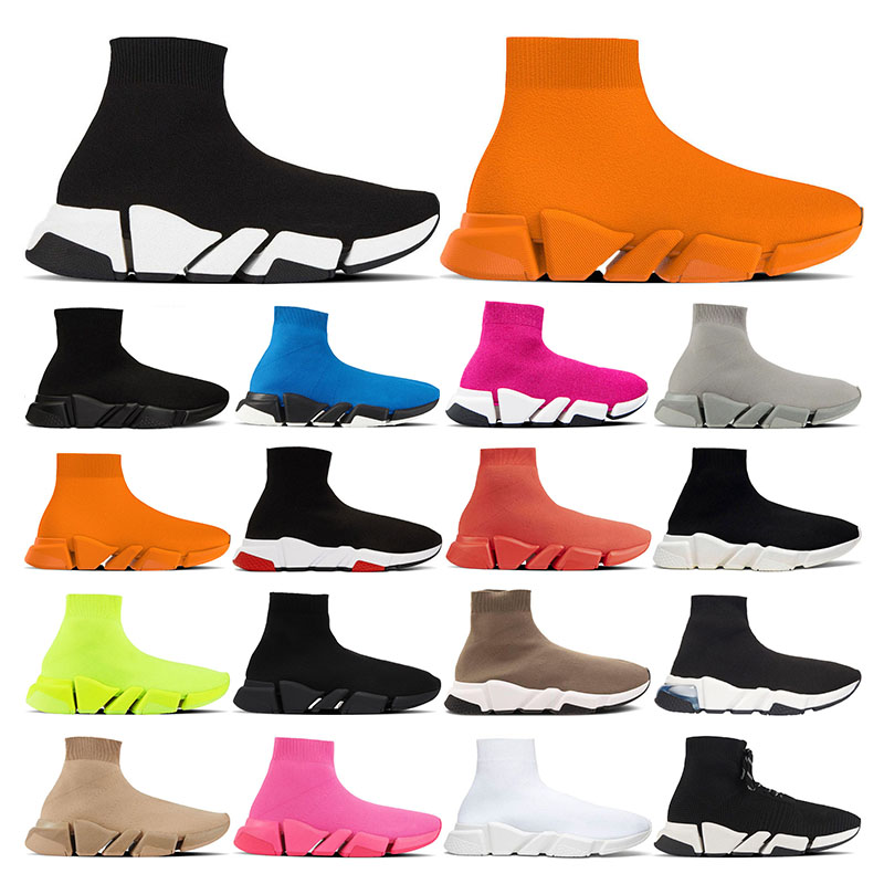 

top Casual Shoes 2.0 socks mens womens Luxurys Designers black white Beige Graffiti Blue red sports sneakers platform, 25 black pink 36-40