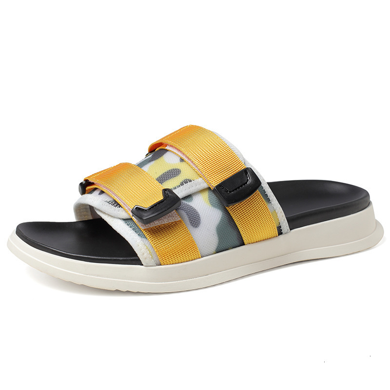 

men's Slippers Camouflage summer slippers personalized outdoor beach sandals Korean fashion 1KC4, 1# shoe box