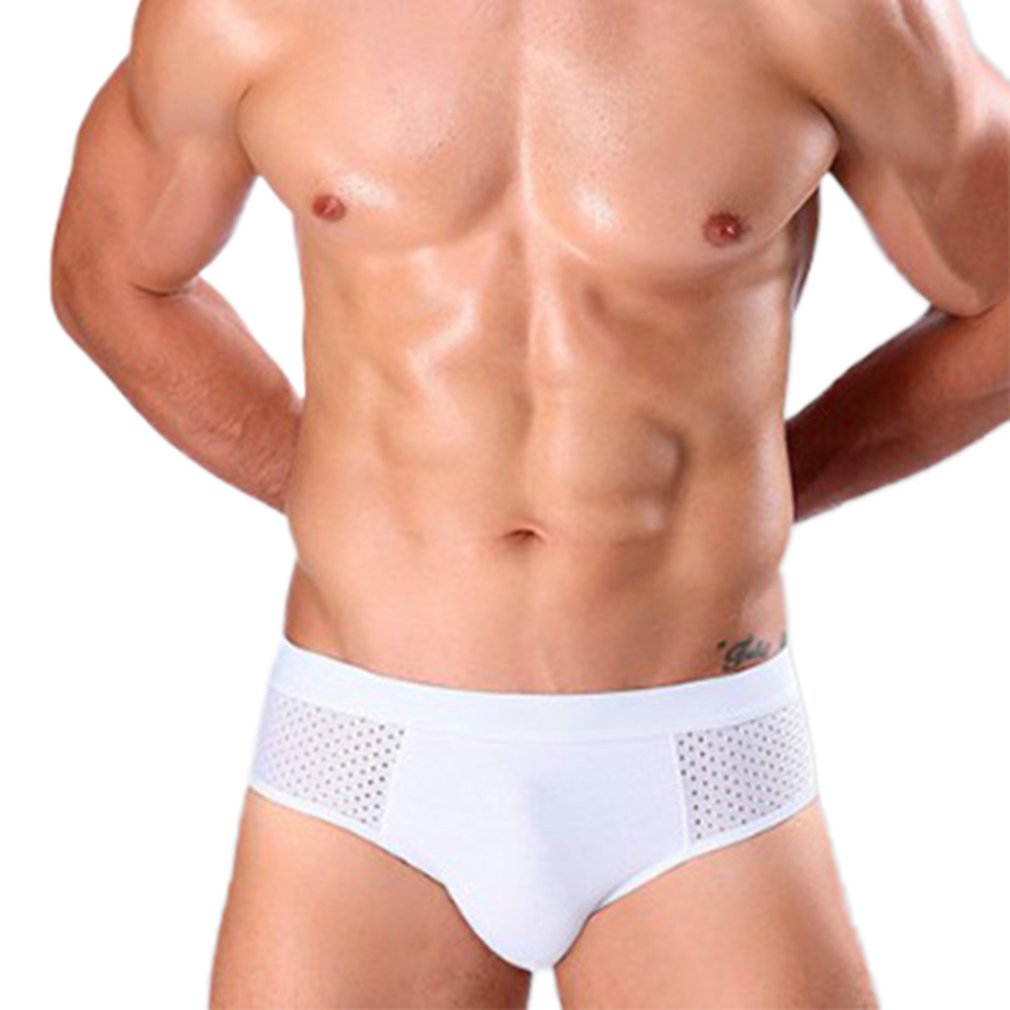 

Men'S Briefs Underwear Qucik-Dry Men'S Underwear Briefs Modal Ice Silk Breathable Triangle Mesh Sports Briefs