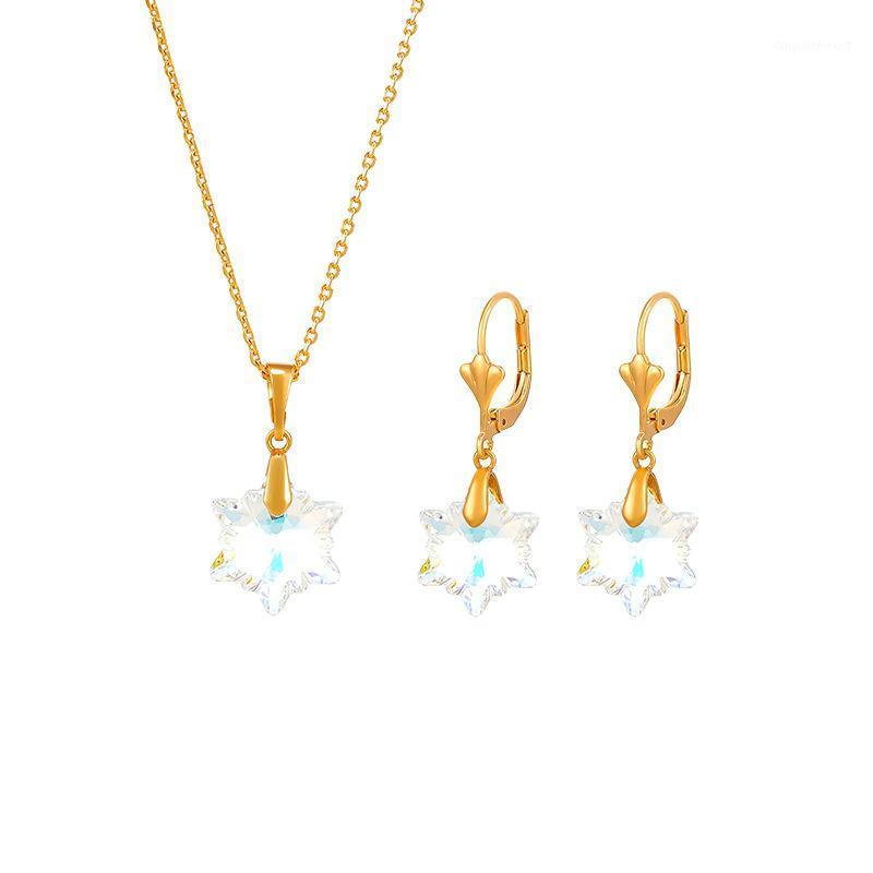 

Snow Shape Shiny Necklace Set Decoration Crystals Crystal Stones Pointback Glass Strass Jewelry Accessories Chains