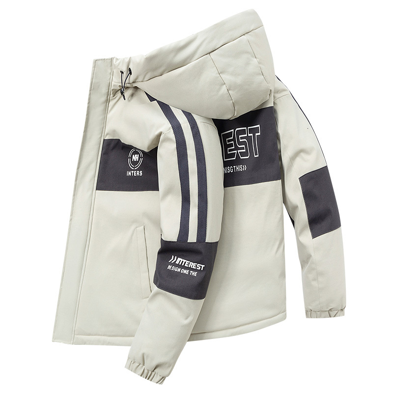 

2021 New Winter Men Parka Big Pockets Casual Jacket Hooded Solid Color Thicken Warm Cotton Coats Outwear Coat Male Drop Shipping I169, Green