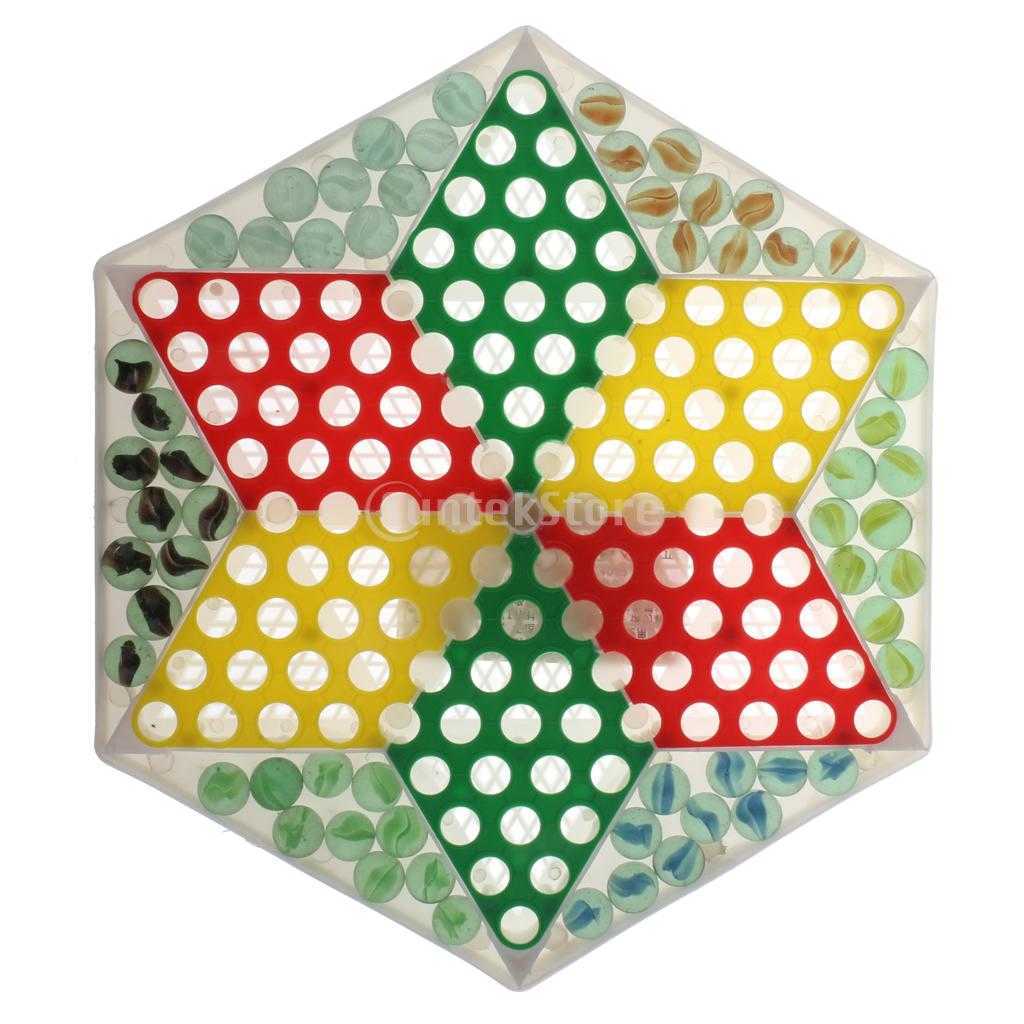 Children Party Playing Chess board games Set Chessboard Chinese Checkers Marble-image-744665977