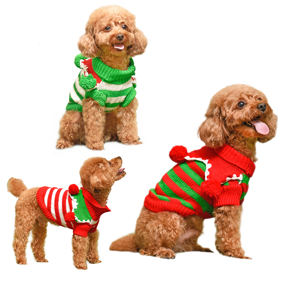 

2021 Christmas New Year's Animals Dogs Winter Animal Shirt Style Cat Pet Clothes for the Medium Dog Small Coat Lv59, Red.