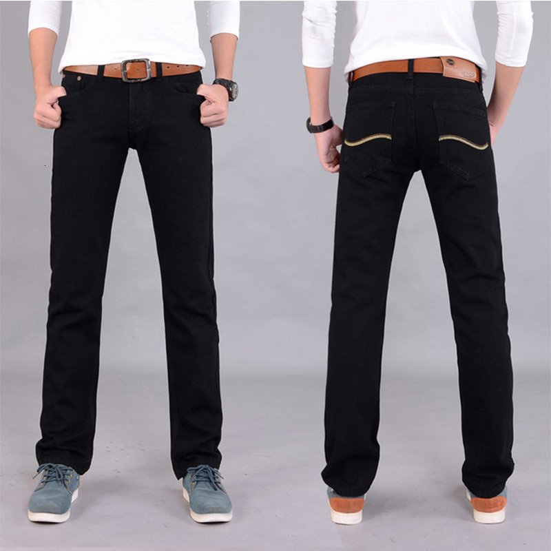 

2021 Brand New Fashion Hot Jeans for Young Men Sale Men's Pants Casual Slim Cheap Straight Trousers Free Shipping 1ojw, Black