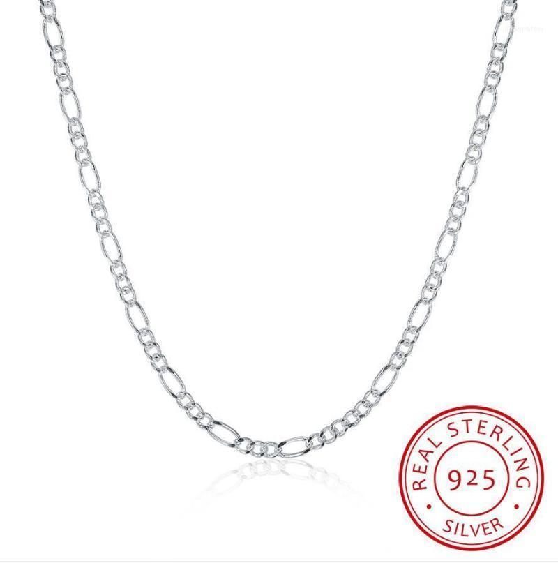 

Chains 35-70cm Slim 925 Sterling Silver Figaro Chain Necklace Women Girl Children Boy Kids Italy Jewelry Kolye Collares Sieraden Colier1