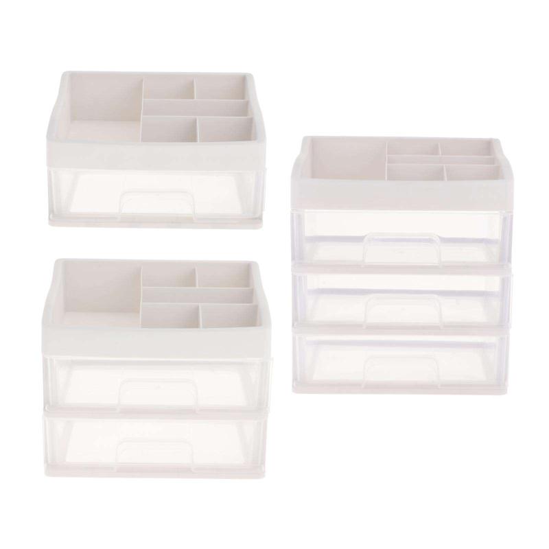 

Storage Boxes & Bins Clear Stationery Large Capacity Multi-Function Drawers For Dresser, As pic