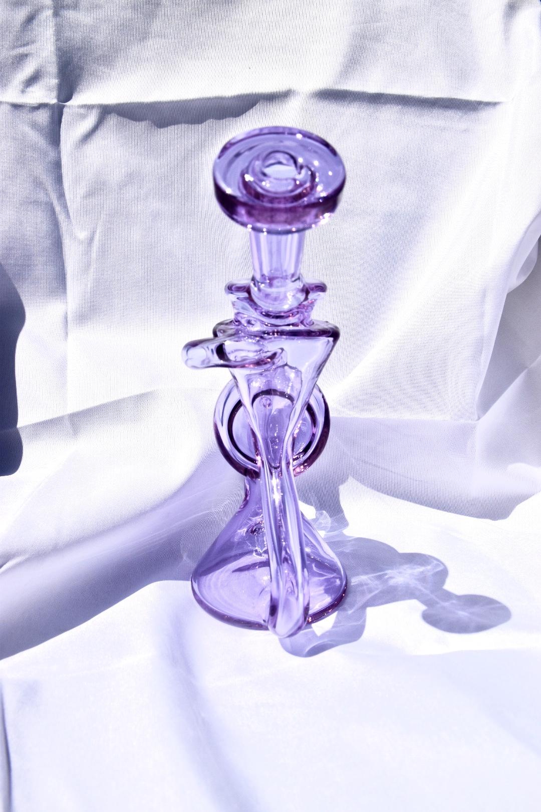 

Freestyle purple 7 "glass hookah, drill drawn, 14mm joint
