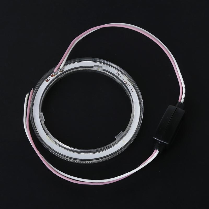 

Car Headlights 2 Pcs 70mm DC 12V COB Halo LED Light Ring Angel Eyes Headlight Ice Blue