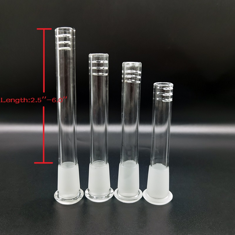 

Water Pipe Hookahs Glass Downstem For Bong Beaker Smoke Accessories 14mm 18mm Male Female Joint 2.5inch To 6.5inch With 6 Cuts Down Stem Reducer Adapter Pipes