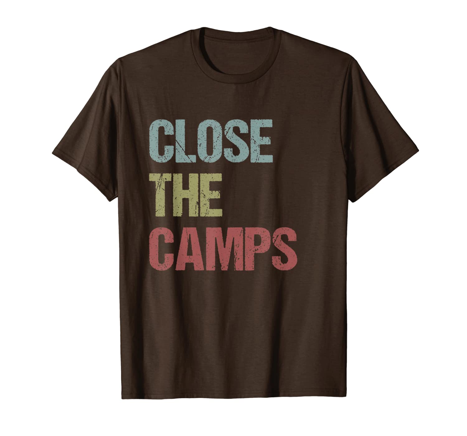 

close the camps immigration detention protest t-shirt, White;black