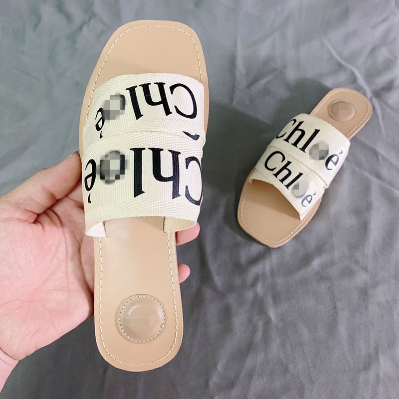 

luxury slippers 2021 flat sho summer women's sandals fashion slippers 1048, Black