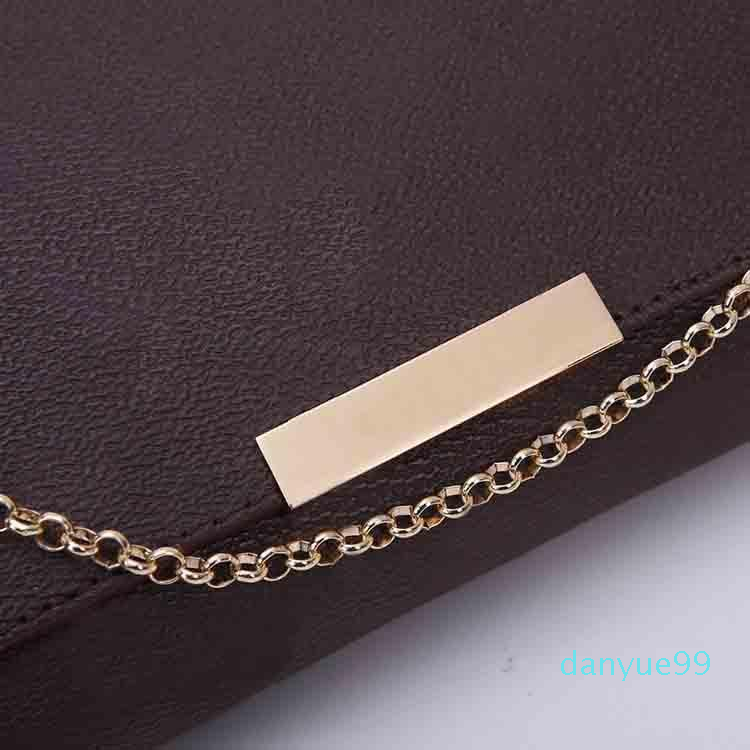 

2022 Wholesale canvas for women shoulder bag Chest pack lady Tote chains handbag presbyopic purse messenger bags handbags purses 002, Brown grid