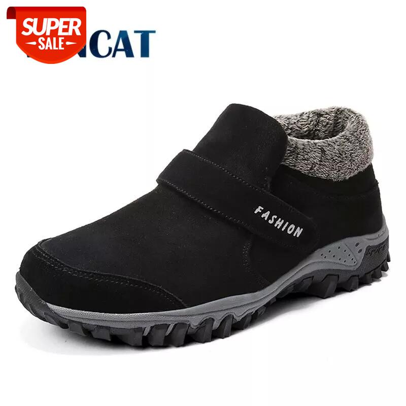 

Vancat 2019 New Men Boots Winter Sneakers Fur Warm Snow Boots Men Winter Work Shoes Footwear Fashion Plush Ankle #ur4F