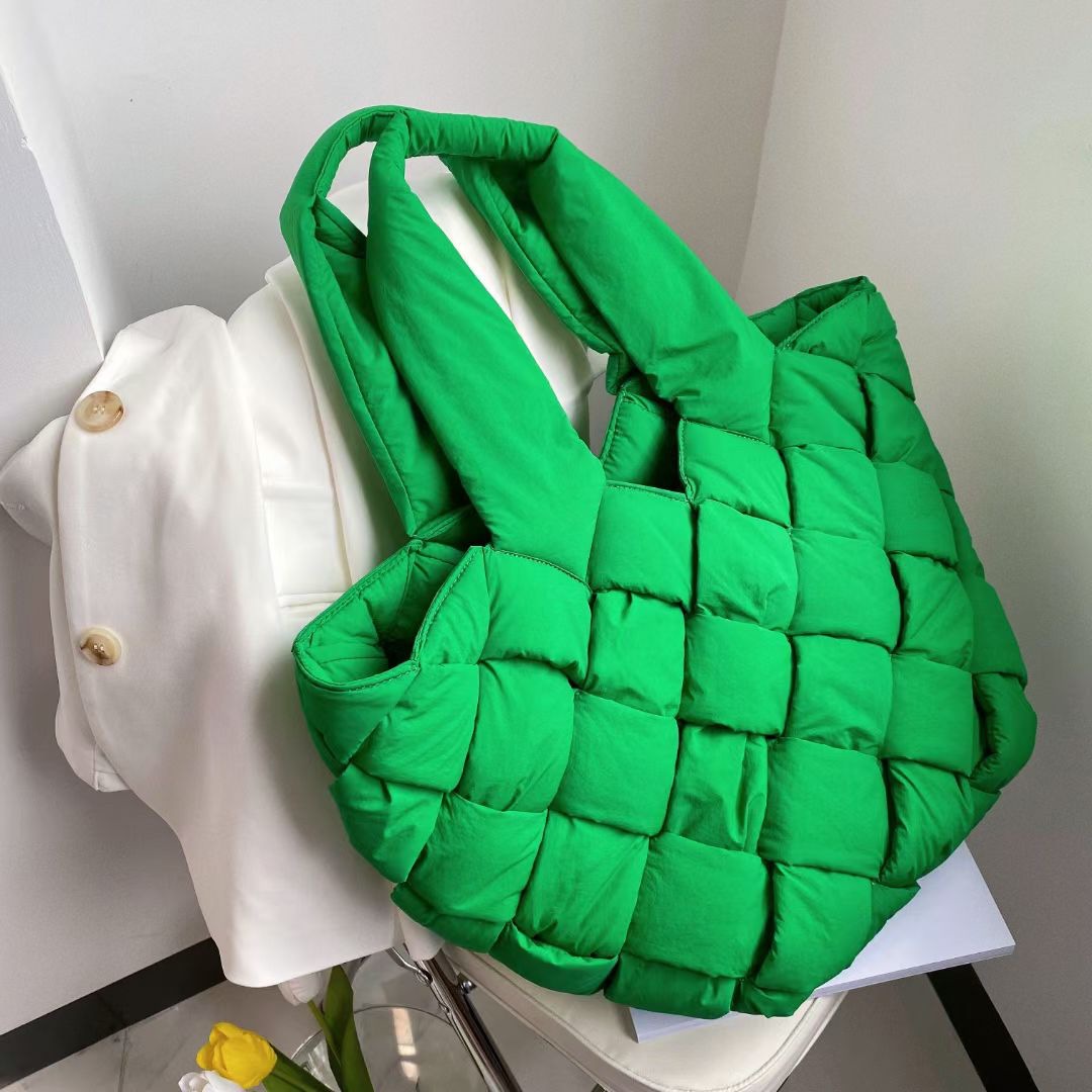 

New Casual Woven Canvas Large Tote Green Large-capacity Handbags for Women Designer Brand Shoulder Bag Vintage Ladies Shopper, Pls choose