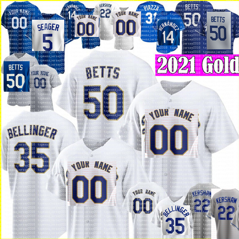 

Los Mookie Betts Cody Bellinger Angeles Clayton Kershaw Jersey Enrique Hernandez Justin Turner Corey Seager 2021 Gold Program Replica Jerseys, 2020 flex base / men