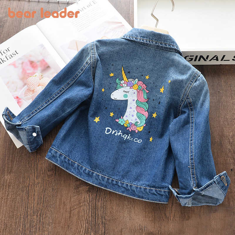 

Bear Leader Girls Denim Coats Brand Spring Kids Jackets Clothes Cartoon Coat Embroidery Children Clothing for 3 8Y 210708, Ah124blue