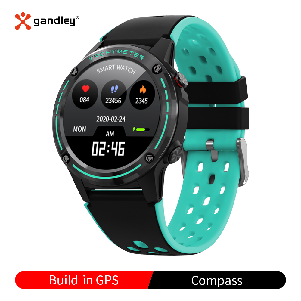 

M6C GPS Smart Watch Smartwatch Women Men 2021 with Compass Barometer Outdoor Sport Fitness Tracker Heart Rate Smart Watch GPSg, Green