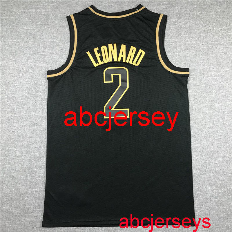 

2019 BLACK GOLD Edition Basketball Jerseys Sportswear LEONARD #2 -XXL Vest