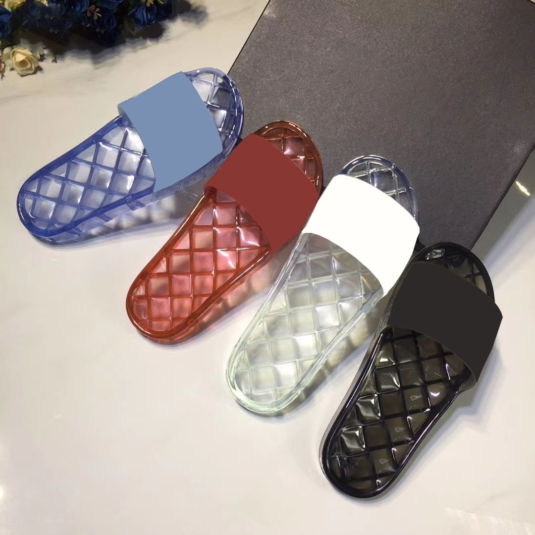 

2021 woman fashion Style PVC lady slippers Slides sandals womens transparent nat Slipper High quality designers large size 35-45, Black