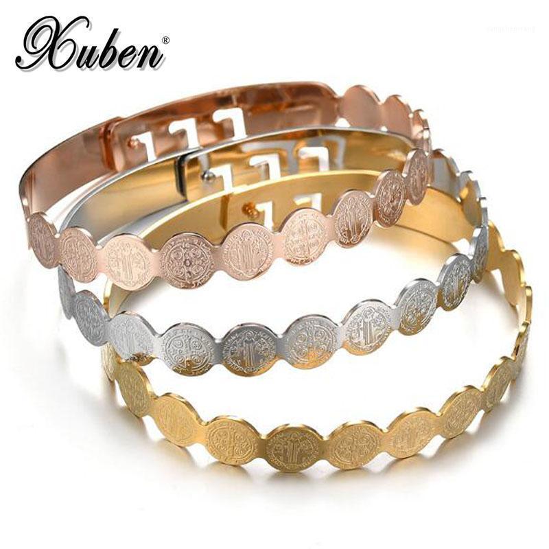 

Stainless Steel Jesus Shape Adjustable Bracelet Personality Creative Bangle