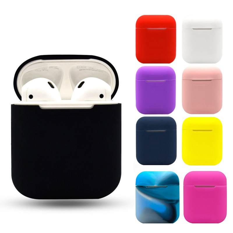 

Soft Silicone Cases For Apple Airpods 1/2 Protective Case Bluetooth Wireless Earphone Cover Charging Box Bags