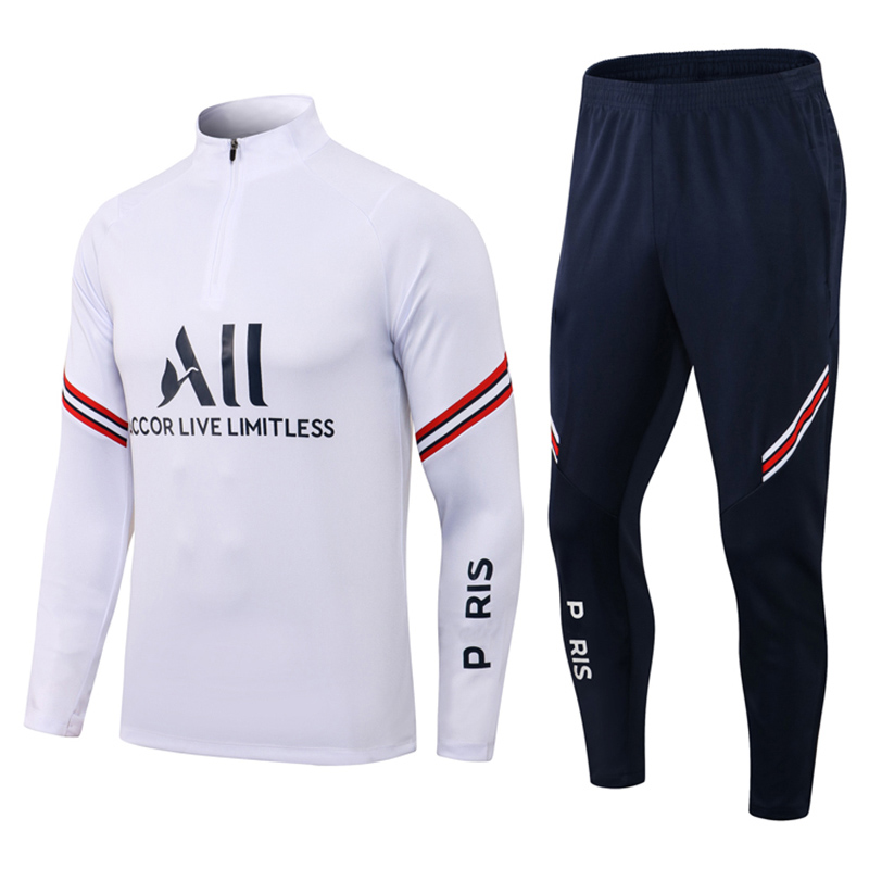 

2021 2022 MESSI Tracksuit Real Madrid Men Football Training Suits RONALDO HAZARD Soccer MBAPPE PARIS BENZEMA Survetement Maillots de Foot, Paris black with text j 902
