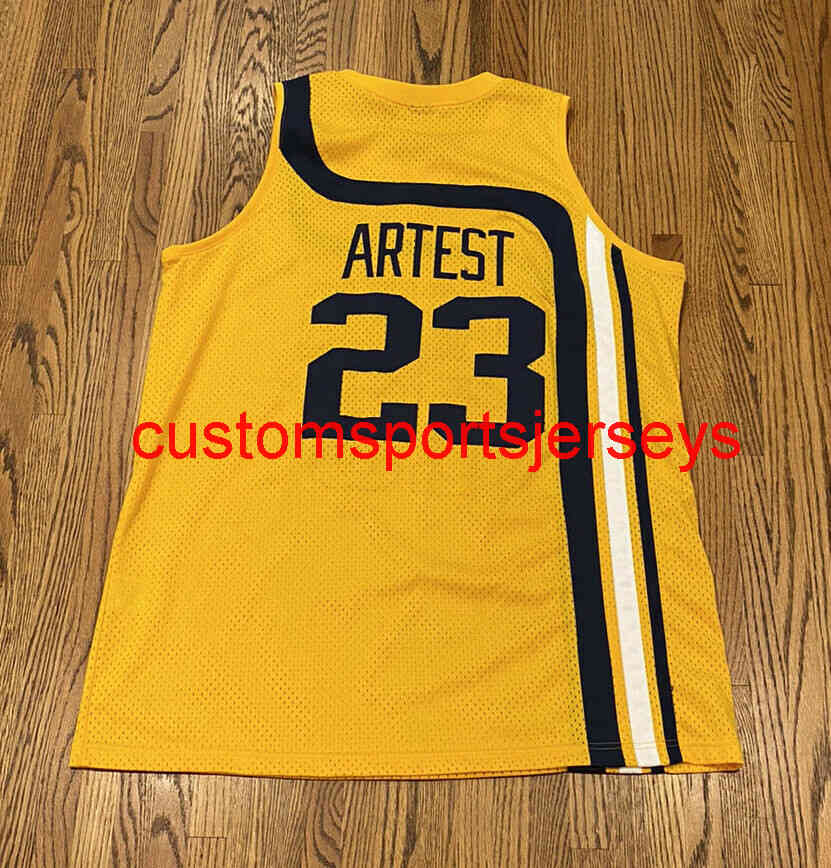 

Stitched Ron Artest Vintage Swingman Basketball Jersey Embroidery Size XS-6XL Custom Any Name Number Basketball Jerseys, Black