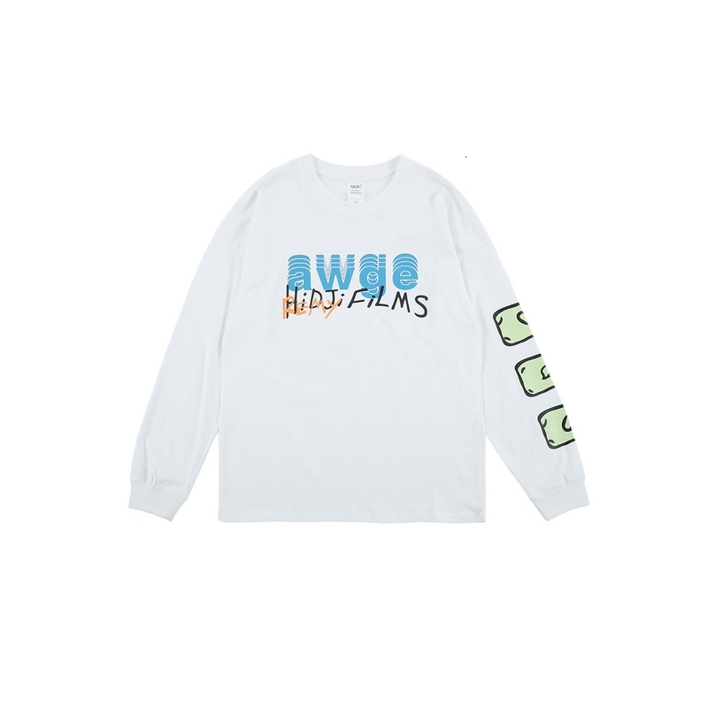 

2021 New Best Quality Brand Awge Acid Print Women's Jacket Hip Hop Hoodie Famous Men's Oversized Sweater Qkce, Beige