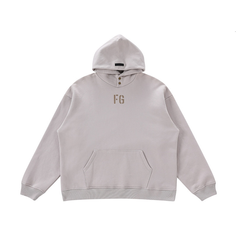 

2021 New Fw Fog Essentials Hoodie Men Women 1:1 High Quality Heavy Fabric Unisex Flocking Fg Letter Hooded Pullover 49fr