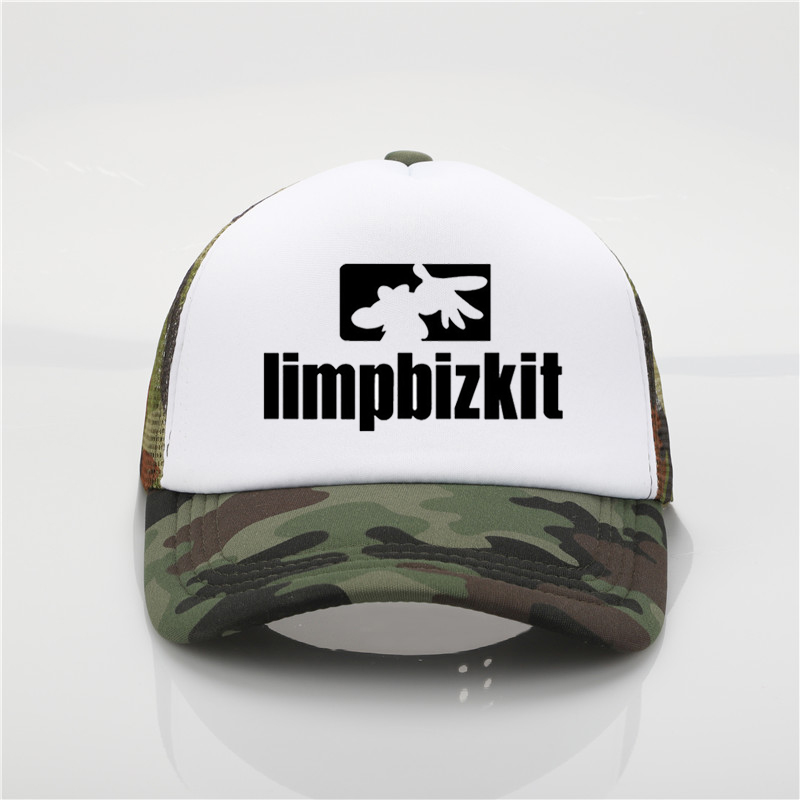 

Fashion hats limp bizkit logo baseball cap Men women summer Mesh caps, Red