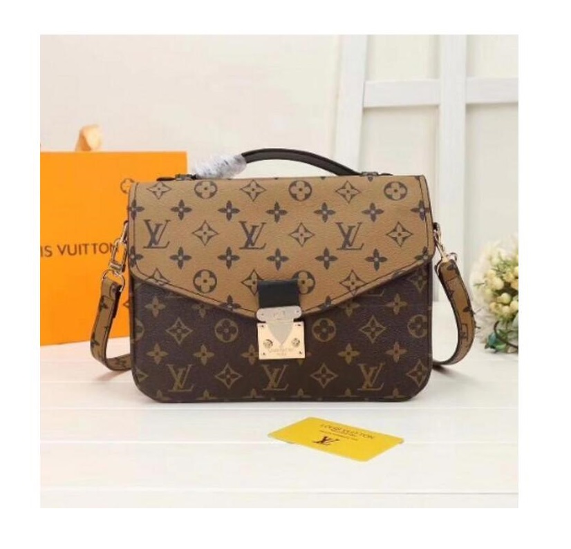 

LV LOUIS VITTON New Women Famous Brands Shoulder Bag Sylvie Luxury Handbags Purses Chain Crossbody Bag, Red;black