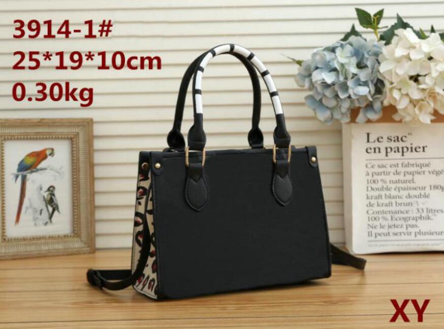 

Women 25CM Designers Onthego Handbags M45320 Ladies Leopard Tote Shopping Bags Wholesale Handbag Fashion On the go Classic Letter Purse, Brown