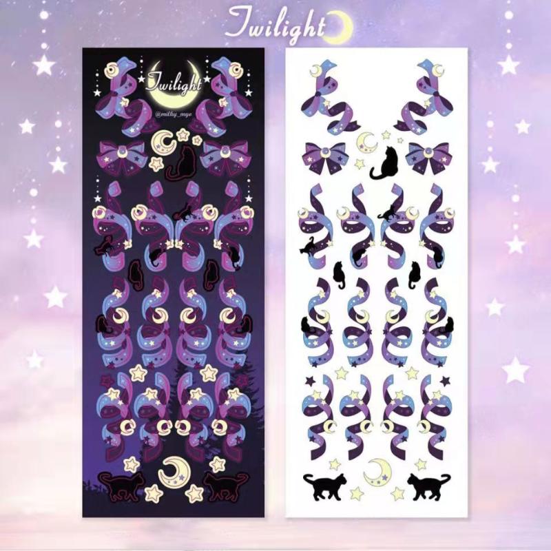 

Gift Wrap Korean Cartoon Dream Cat Ribbon Stickers DIY Scrapbooking Idol Card Kawaii Po Stationery Decorative Sticker