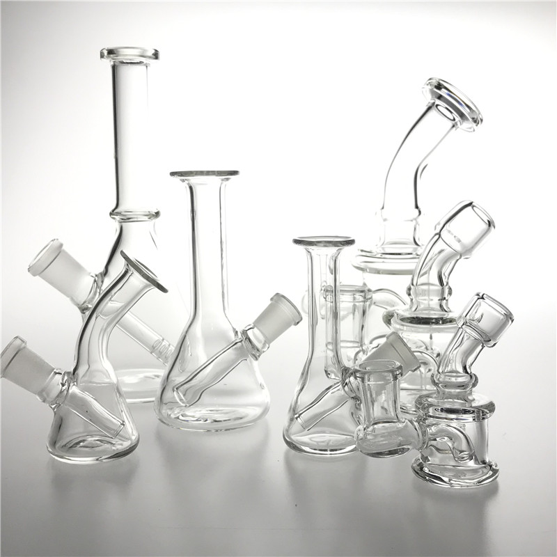 

10mm 14mm Female Mini Glass Bong Water Pipes Pyrex Hookah Oil Rigs Smoking Bongs Thick Heady Recycler Rig for Smoke