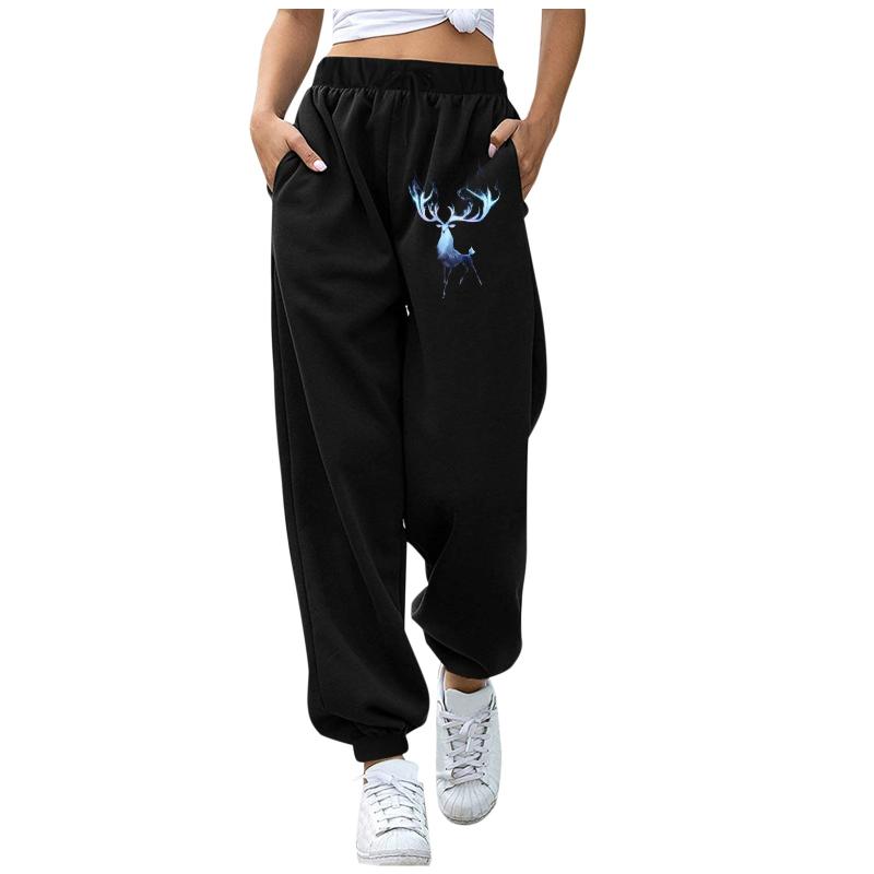 

Women's Pants & Capris Print Sweatpants For Women 2021 Autumn Baggy Fashion Oversize Sports Trousers Female Joggers Streetwear #T1G, Black;white