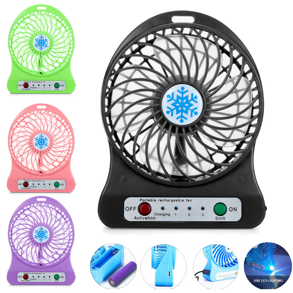 

Mini Portable Fan Usb Rechargeable Fan Air Cooler Mini Desk Third Wind Usb Fan 18650 Battery (Included) Cooling Fans