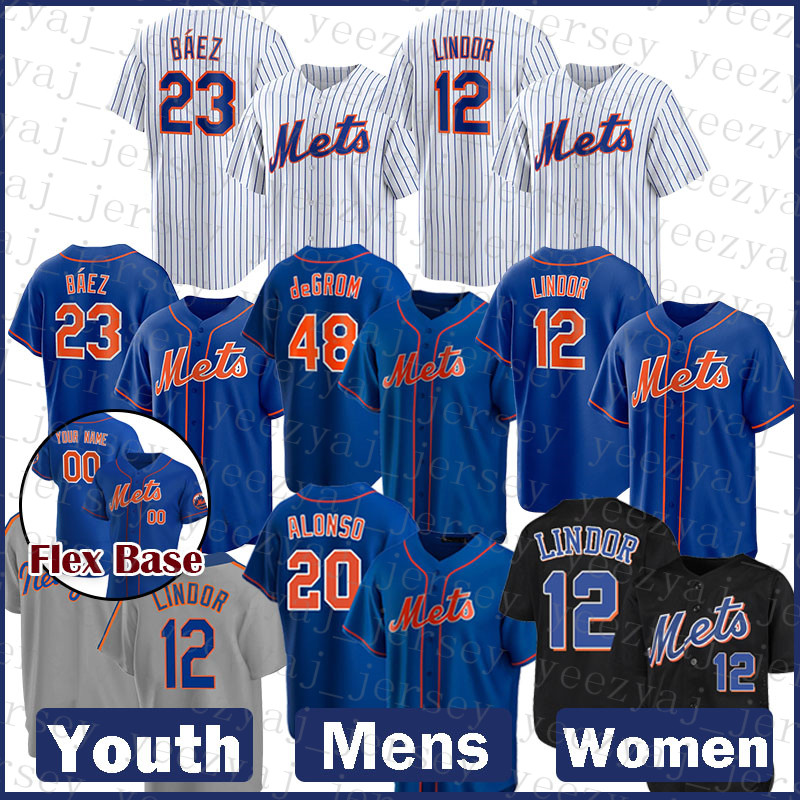 

23 Javier Báez New Mens York Met Baseball Jersey 12 Francisco Lindor 20 Pete Alonso 48 Jacob deGrom 18 Darryl Strawberry 31 Mike Piazza 34 Noah Syndergaard, Women(size:s-xxl)daduhui
