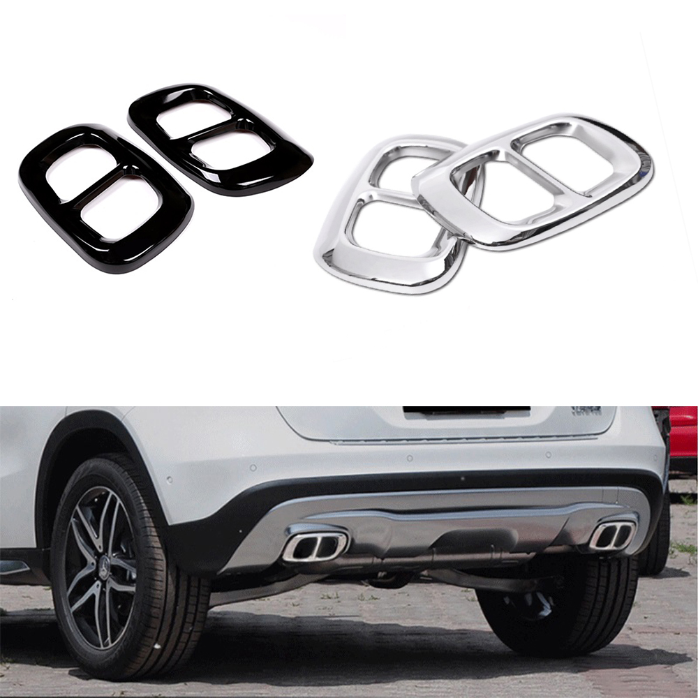 

Yubao For Mercedes Benz GLA Class X156 2015-2018 Exhaust Muffler Pipe Tip Tailpipe Cover Trim Covers